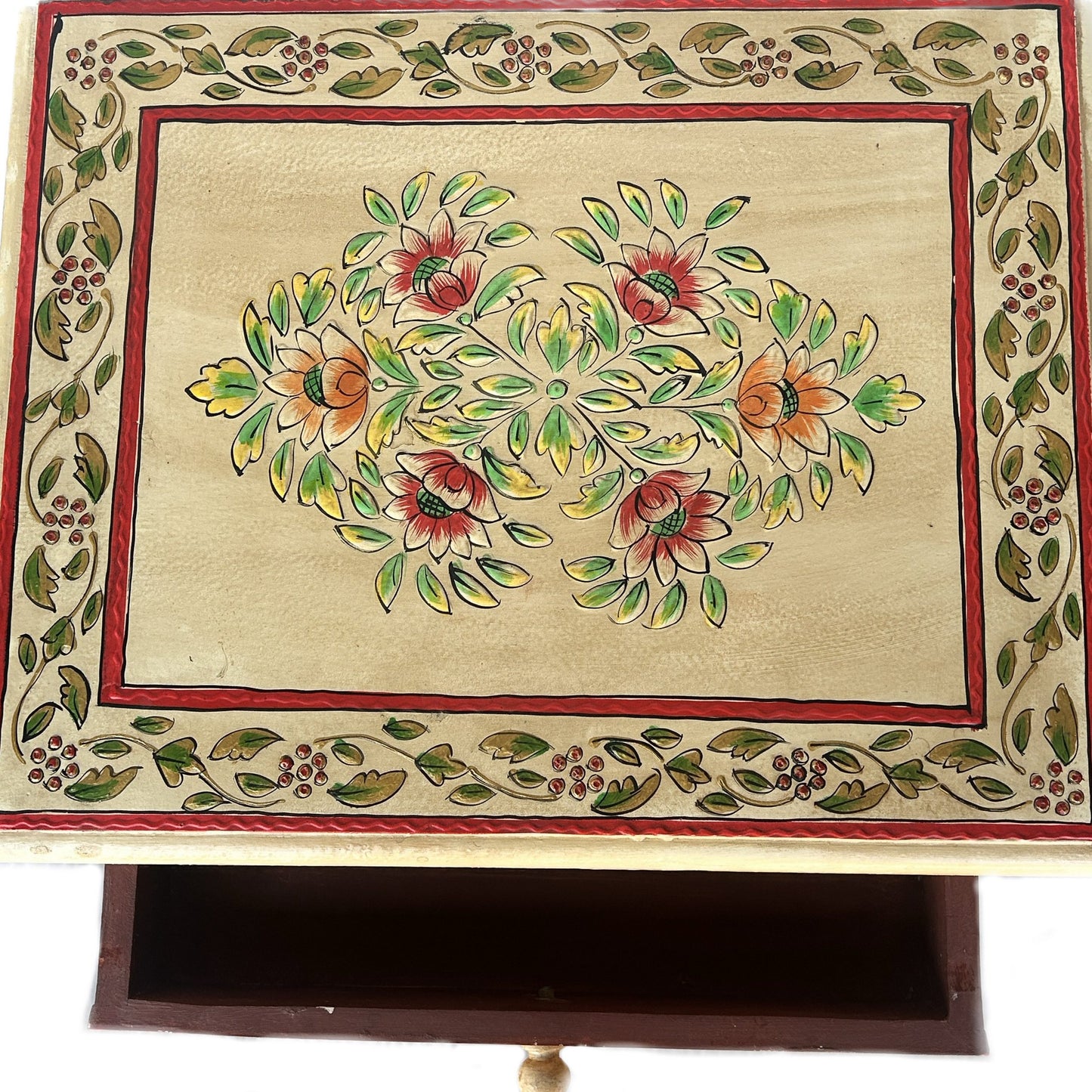 Hand painted Indian chest bedside table - Art. Chest_IRF