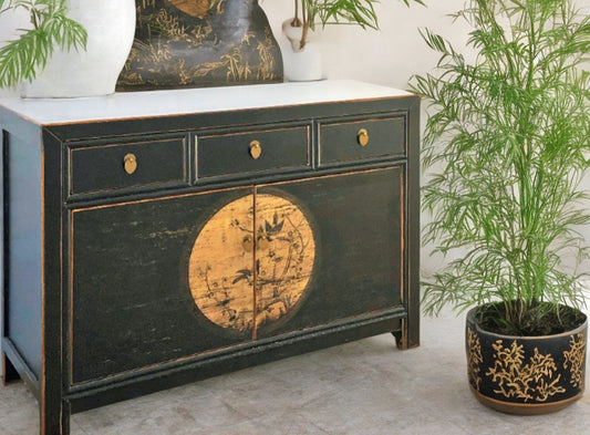 Vintage Asia Chinesische Kommode Sideboard Regal "LesNoirs" - Art. 33082-11