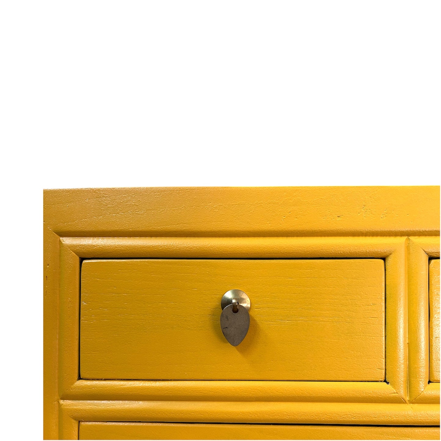 Vintage Asia Chinesische Kommode Sideboard Regal Gelb - Art. 33083-GoldenSun