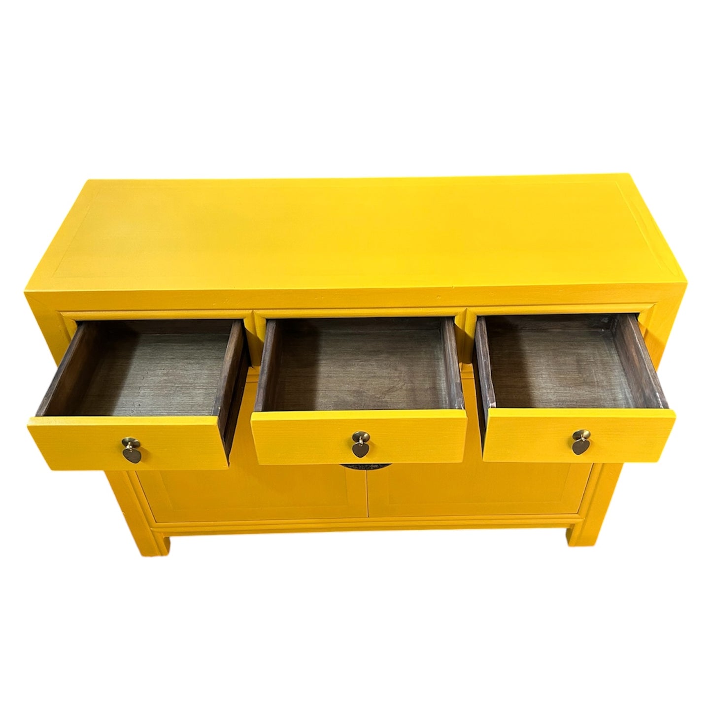 Vintage Asia Chinesische Kommode Sideboard Regal Gelb - Art. 33083-GoldenSun