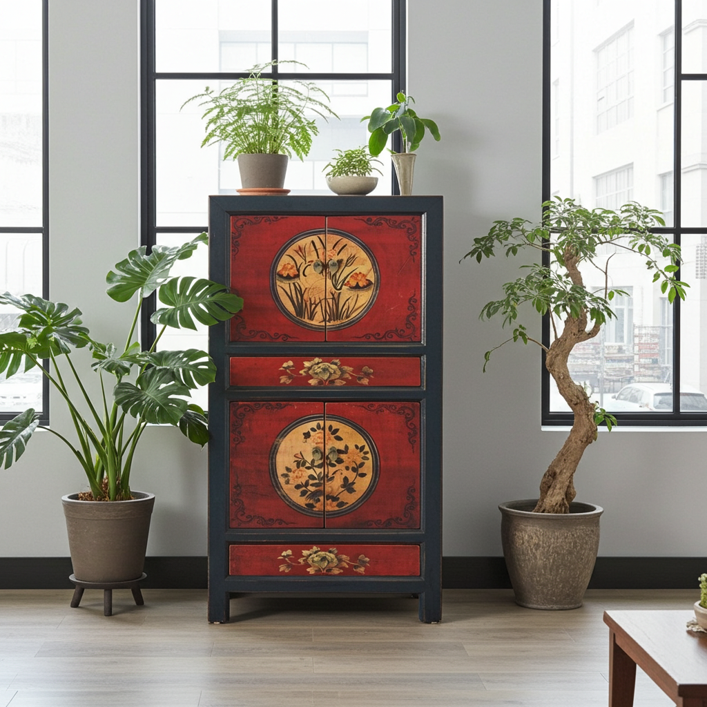 Cómoda y armario para bodas vintage asiático "RedMagic" - Artículo 33723-1