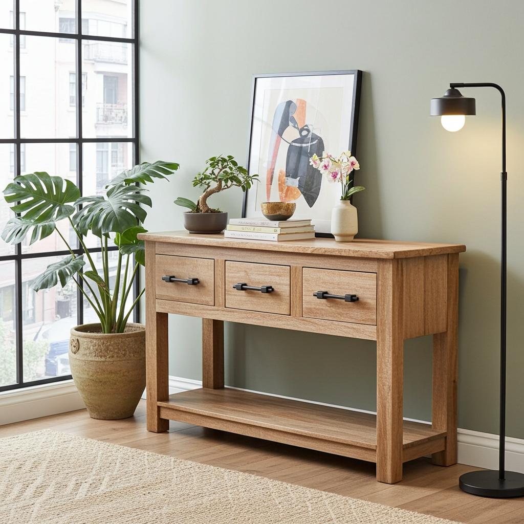 Vintage Asia Mangoholz Konsole Tisch Holzbank Kommode - Art. CON-3D