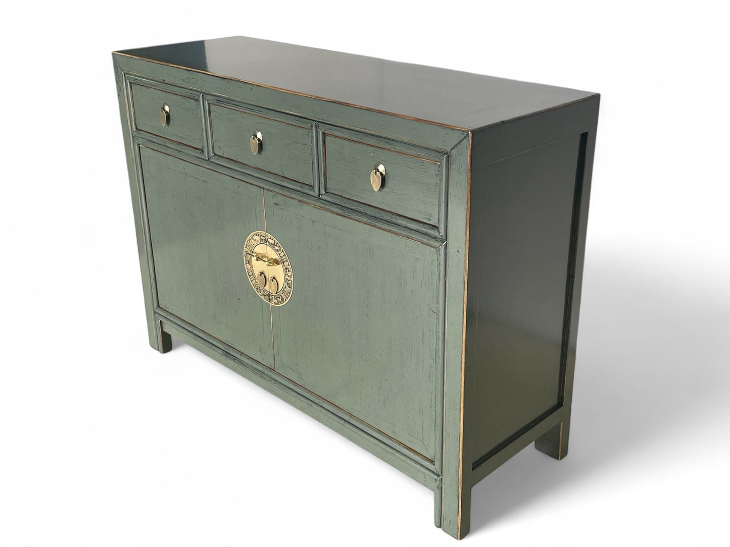 Vintage Asia Chinesische Kommode Sideboard Regal Dunkelgrau - Art. 33083-Cloud