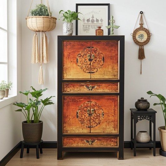 Cómoda y armario para bodas vintage asiático “Fuego” - Artículo 33723-5