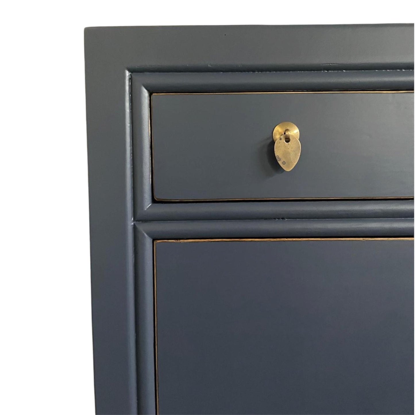 Vintage Asia Chinesische Kommode Sideboard Regal Mitternachtsblau - Art. 33083-Midnight_T