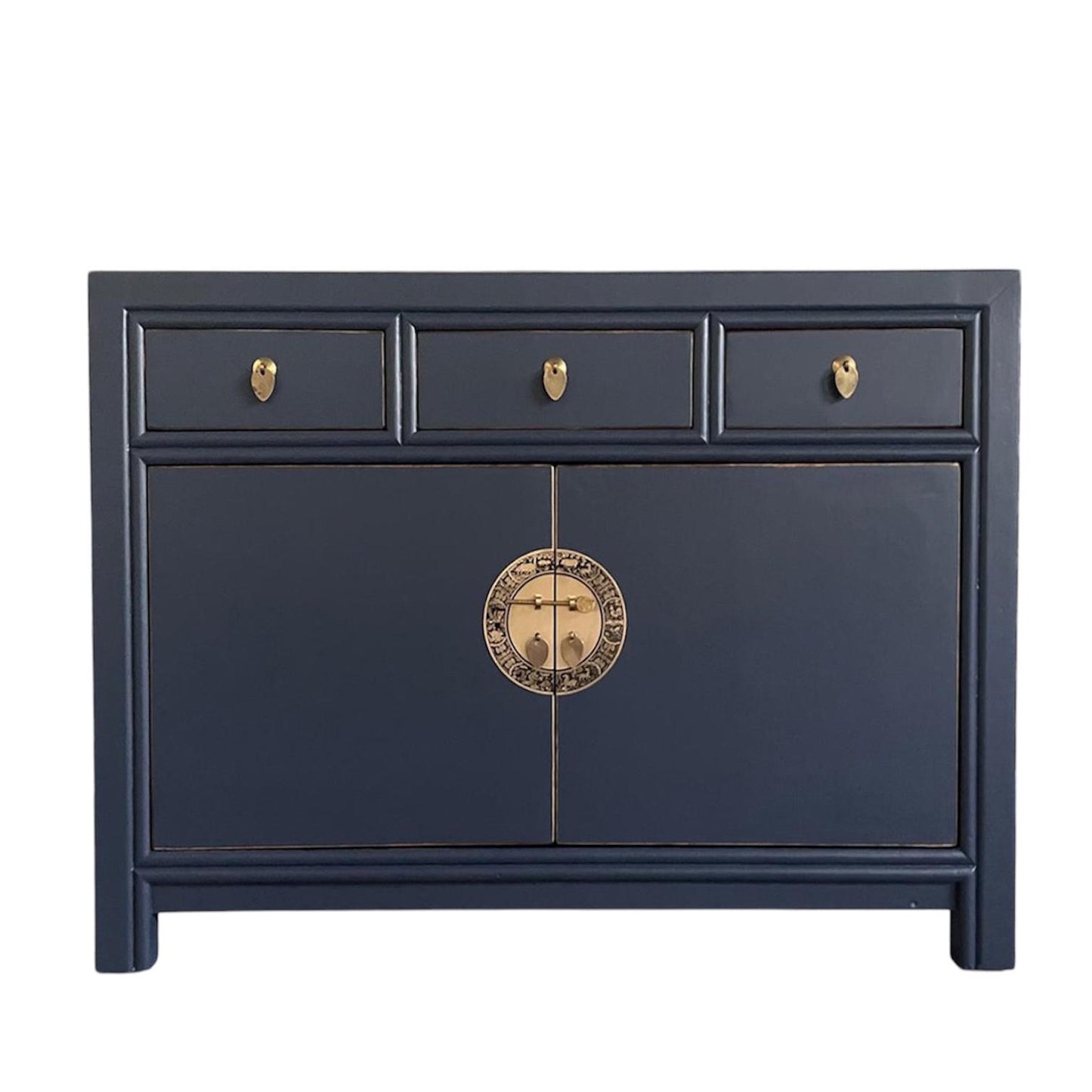 Vintage Asia Chinesische Kommode Sideboard Regal Mitternachtsblau - Art. 33083-Midnight_T