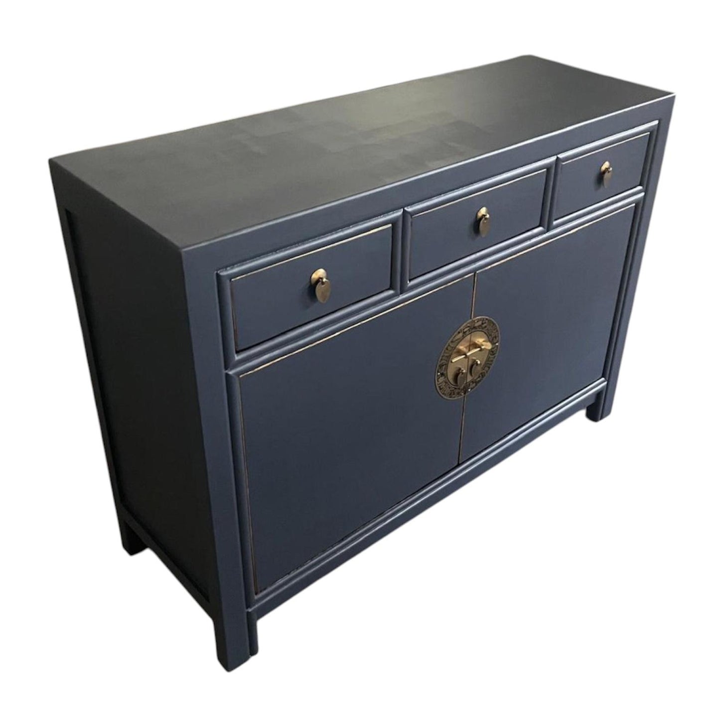 Vintage Asia Chinesische Kommode Sideboard Regal Mitternachtsblau - Art. 33083-Midnight_T