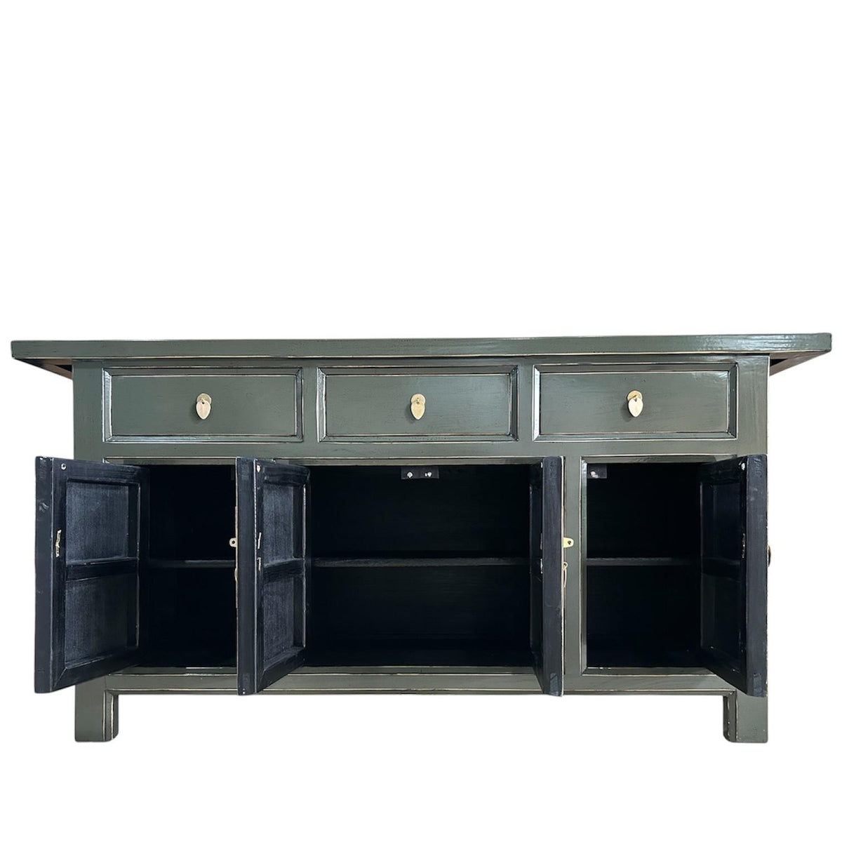 Vintage Asia Chinesisches Sideboard Kommode Schrank Schwarz - Art. 34373-Cloud