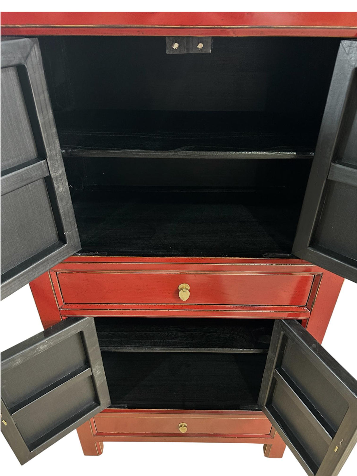 Vintage Asia Hochzeitsschrank Schrank Kommode Regal - Art. 34723-Scarlet