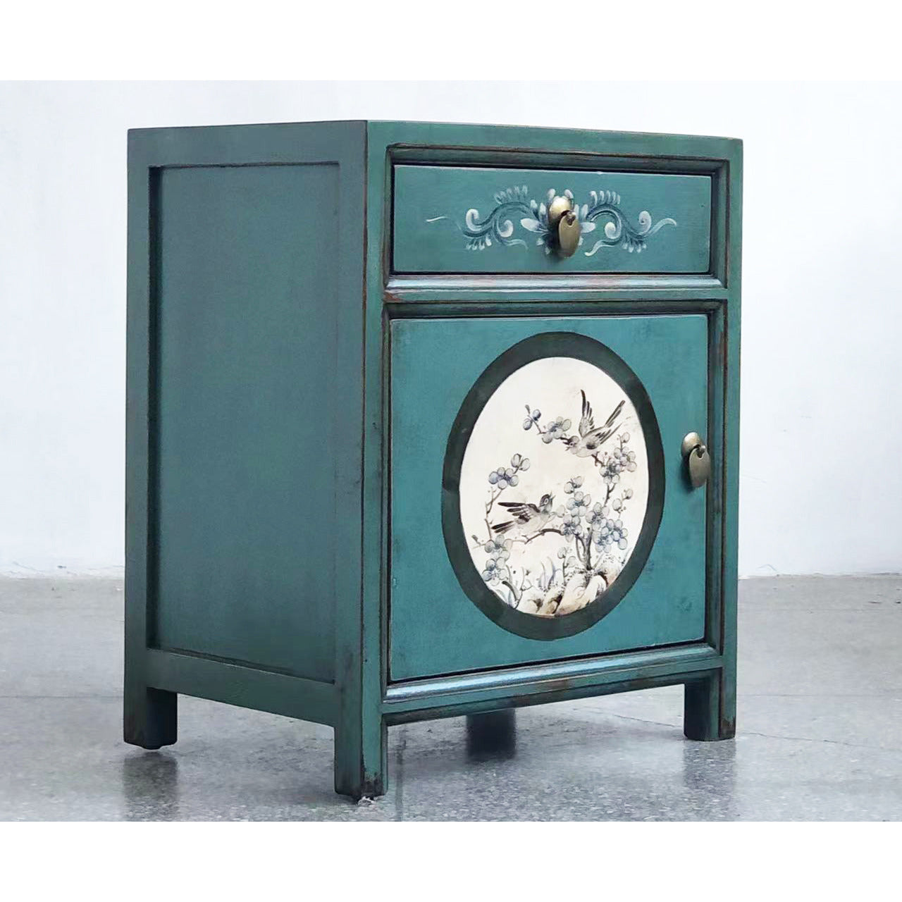 Vintage Asia Chinesisches Nachtkästchen Nachttisch "Aurora" - Art. 35191-10