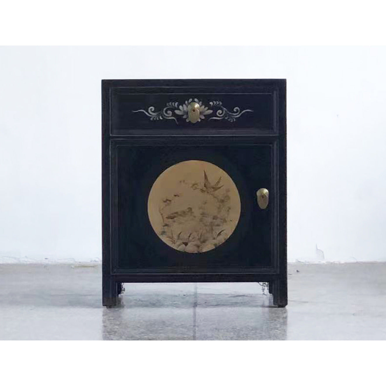 Mesita de noche china asiática vintage "LesNoirs" - Artículo 35191-11