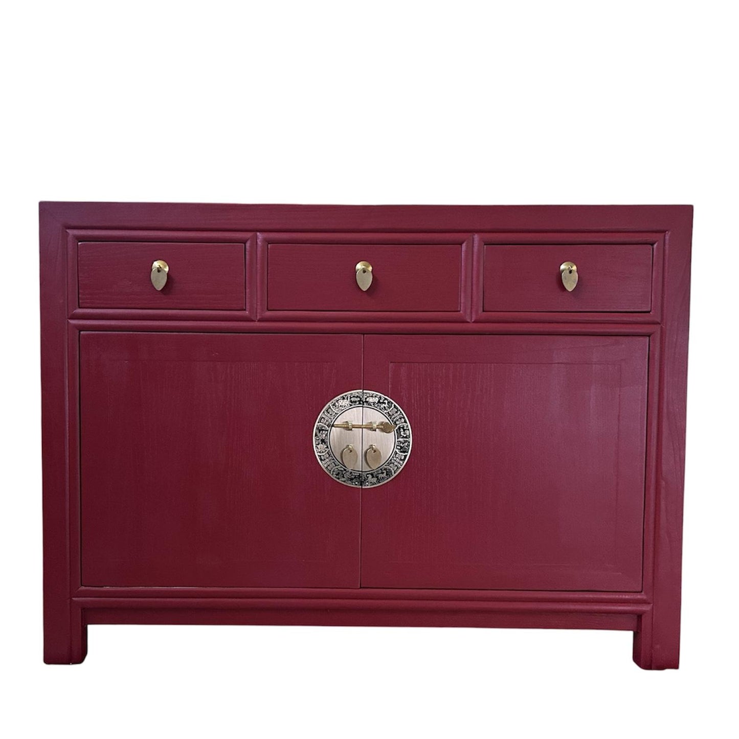 Vintage Asia Chinesische Kommode Sideboard Regal Rot - Art. 33083-Scarlet_T