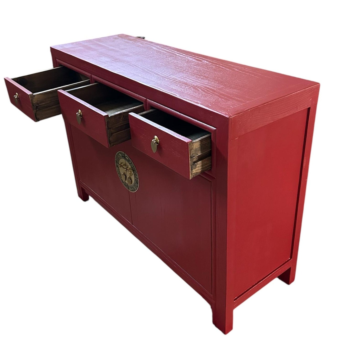 Vintage Asia Chinesische Kommode Sideboard Regal Rot - Art. 33083-Scarlet_T