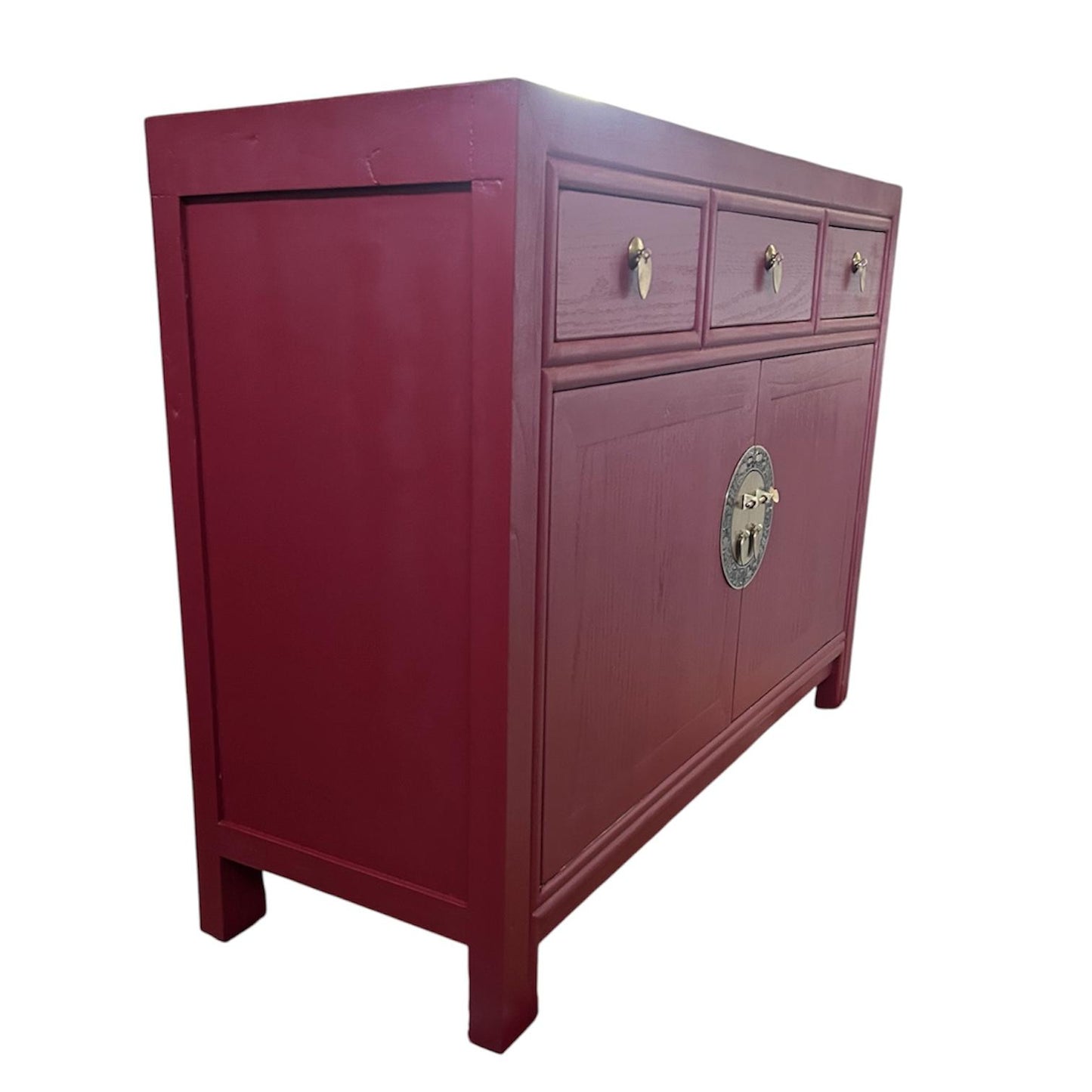 Vintage Asia Chinesische Kommode Sideboard Regal Rot - Art. 33083-Scarlet_T