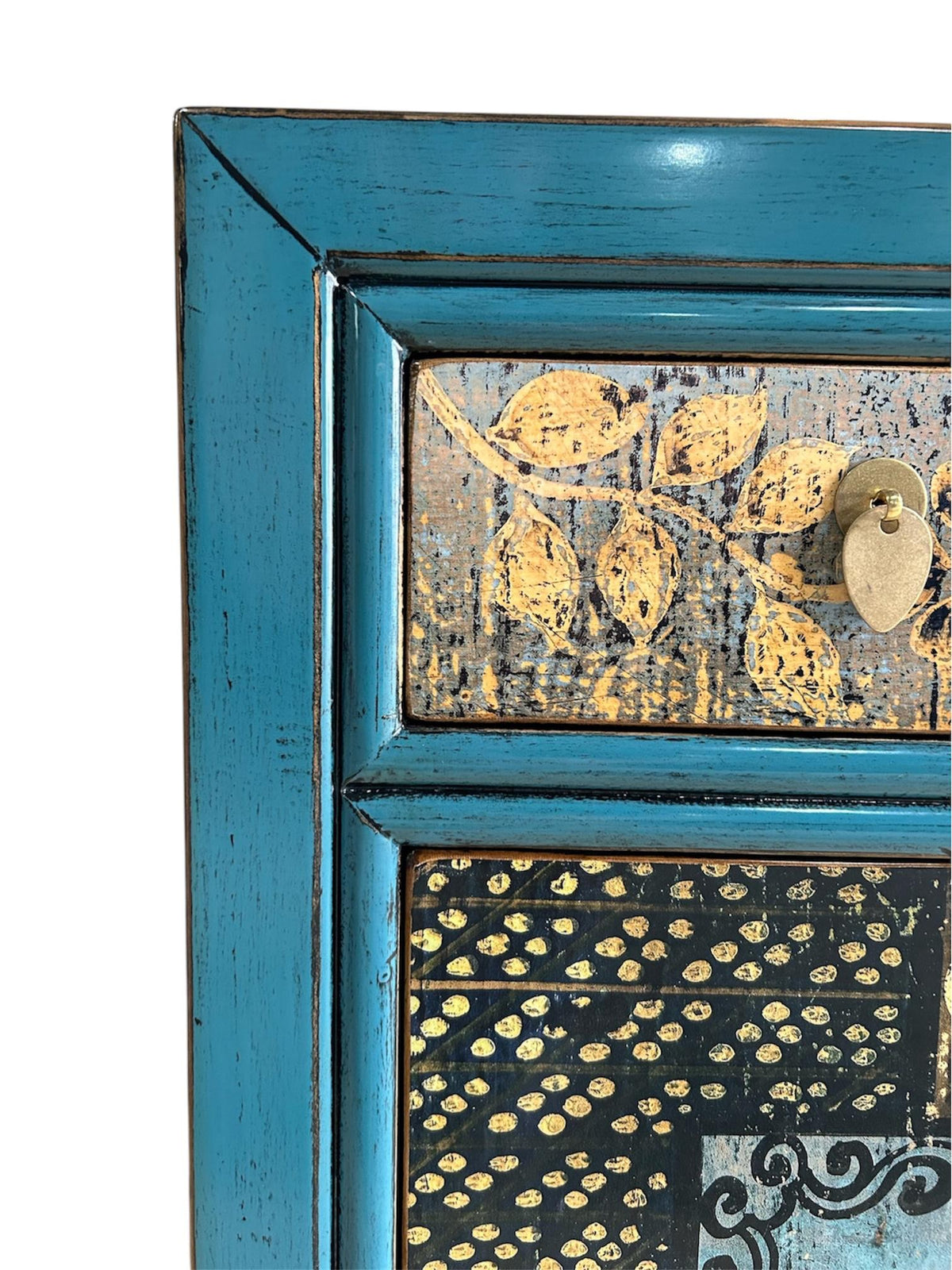 Vintage Asia Chinesische Kommode Sideboard Regal "Oceanflowers" - Art. 33082-5-ORG