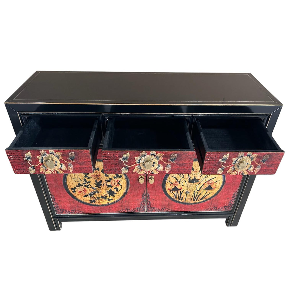 Vintage Asia Chinese Dresser Buffet Shelf « RedMagic » - Article 33082-9