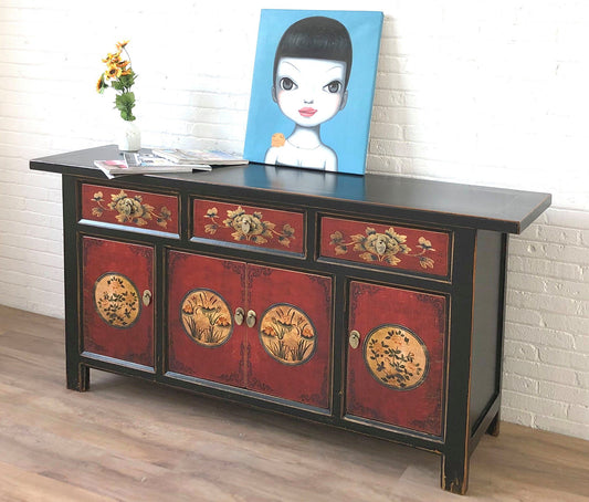 Vintage Asia Orientalische Kommode Sideboard "RedMagic" - Art. 34372-7