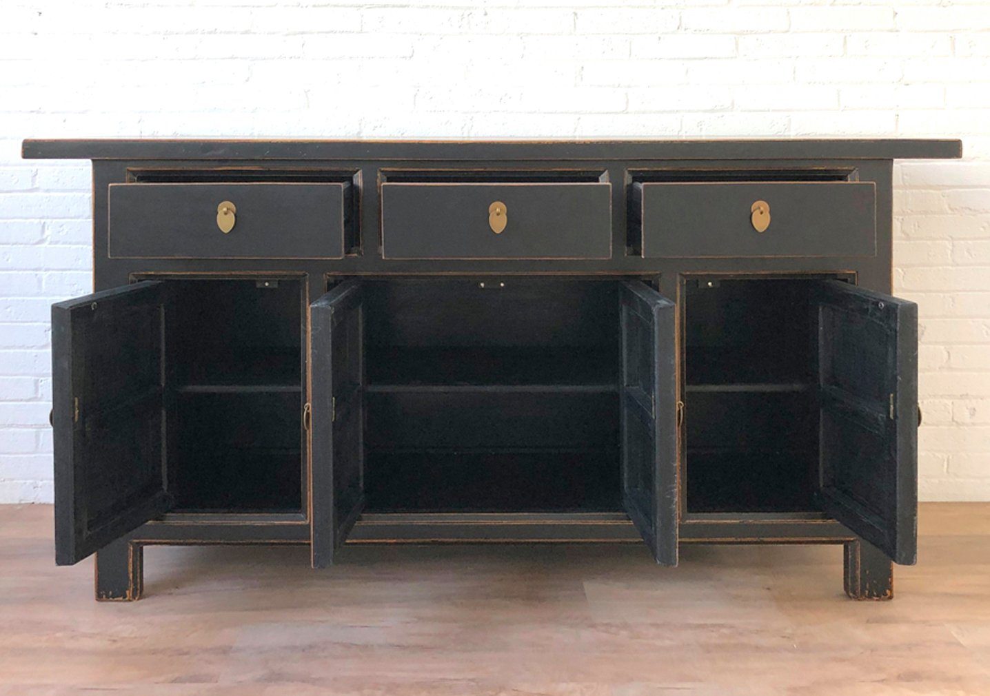 Vintage Asia Orientalische Kommode Sideboard Schrank "LesNoirs" - Art. 34372-9