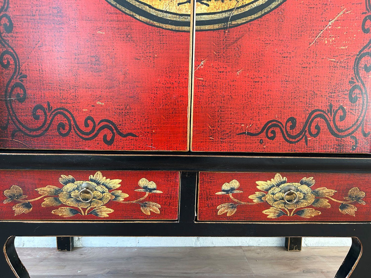 vintage Asia Chinese Cabinet Wedding Cabinet « Red Magic » - Article A600-1