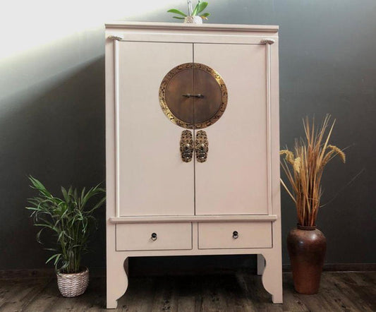 Chinese cabinet wedding cabinet beige grey - Art. A502/beigegrey