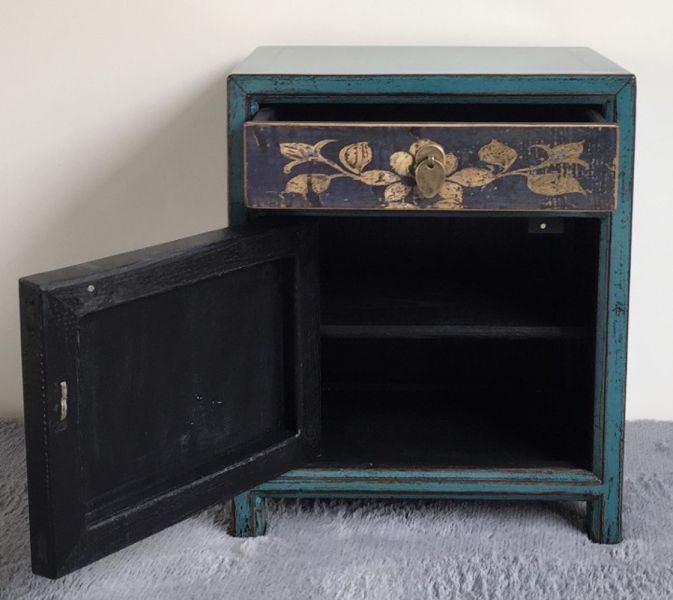 Combinación de muebles asiáticos de 3 piezas azul - Art. Oceanflowers-3